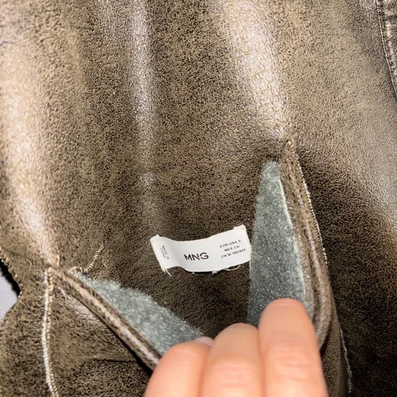 MANGO Reversible Faux Shearling Coat size S